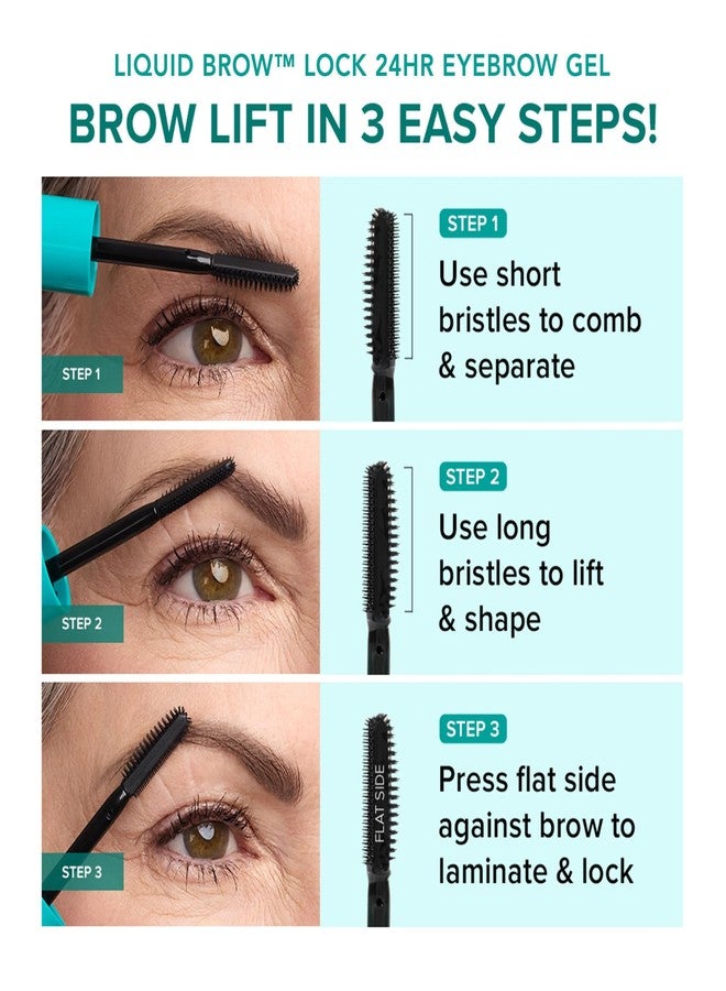 Thrive Causemetics Liquid Brow Lock 24Hr Lifting Eyebrow Gel, Waterproof Conditioning Brow Gel with Biotin, Hyaluronic Acid & Vitamin B5, Makeup Essential, Dual Sided Precision Brush, Vegan, Clear - Image 4